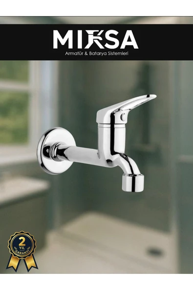 MİXSA Krom Mix Aç-Kapa Lavabo Tuvalet Bahçe Musluğu ürün görseli 1
