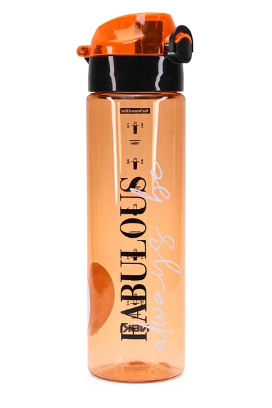 Su Matarası Tritan Geniş Ağız Su Şişesi Fabulous Spor Matarası Suluğu BPAsız 630 mL Turuncu 0102 ürün görseli 1