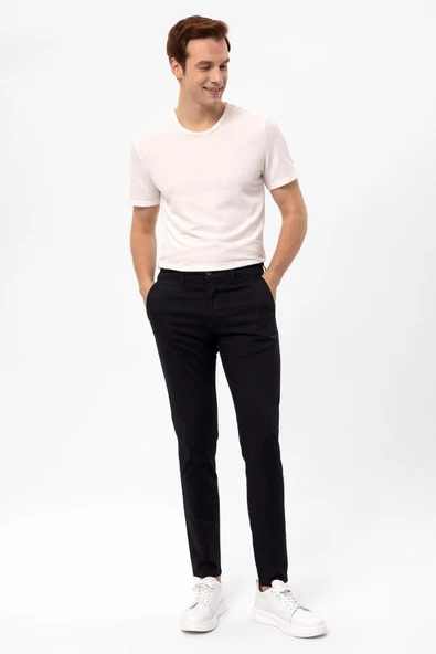 Slim Kalıp Armürlü Pantolon - Resim 12