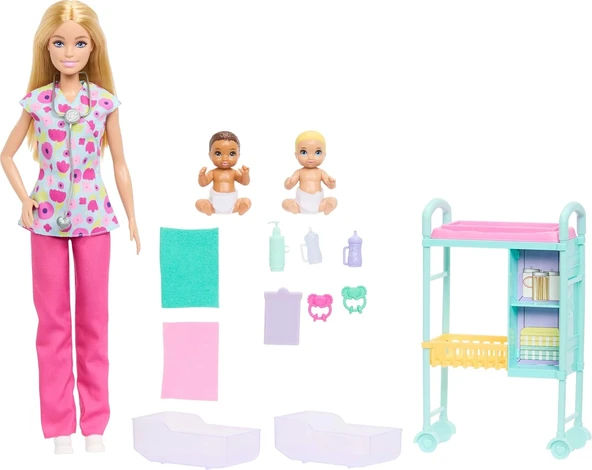Barbie Kariyer Bebekleri Çocuk Doktoru Bebek JCR71-JMK12 ürün görseli 1