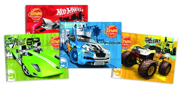 Gıpta Resim Defteri Spiralli 15 Yaprak 25X35Cm Hot Wheels 5437 (12 Li Paket) ürün görseli 1