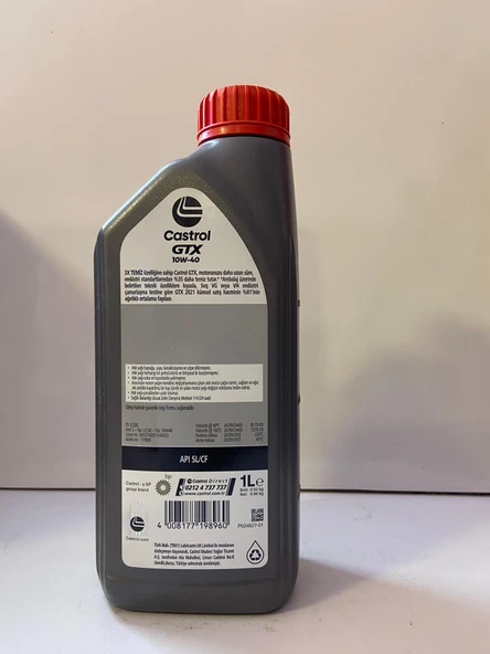 CASTROL GTX 10W40 1L - Resim 2