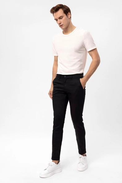 Slim Kalıp Armürlü Pantolon - Resim 4