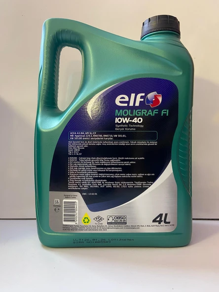 ELF MOLİGRAF 10W40 4L - Resim 2