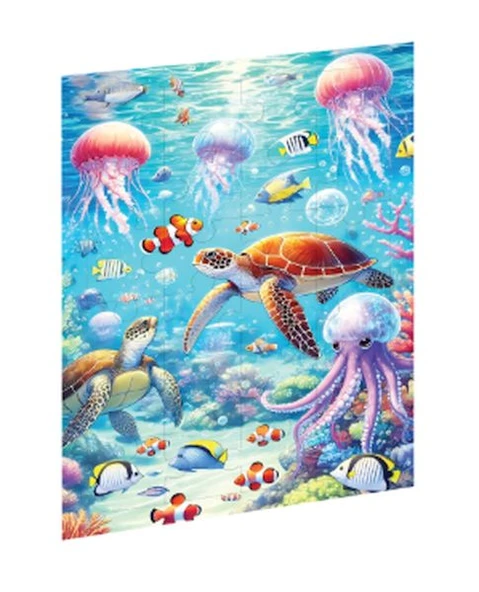Okyanus Canlıları Ahşap Puzzle ürün görseli 1