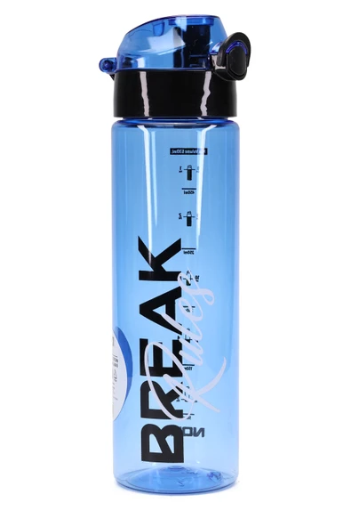 Su Matarası Tritan Geniş Ağız Su Şişesi Break Rules Spor Matarası Suluğu BPAsız 630 mL Mavi 0102 ürün görseli 1