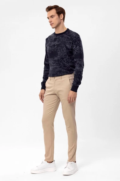 Slim Kalıp Armürlü Pantolon - Resim 3
