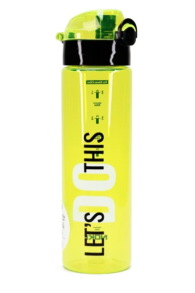 Su Matarası Tritan Geniş Ağız Su Şişesi Lets Do This Spor Matarası Suluğu BPAsız 630 mL Sarı 0102 ürün görseli 1