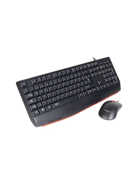 AIGO AK310 Pro Siyah Kablolu Q Klavye + Mouse Set - Resim 3