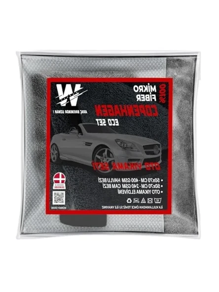 Mikrofiber Oto Yıkama Seti - 3'lü Temizlik Paketi ürün görseli 1