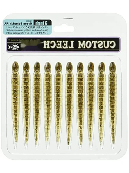 3" Doğal Leech Balık Yemi - Green Pumpkin Renk - Etkili ve Dikkat Çekici ürün görseli 1