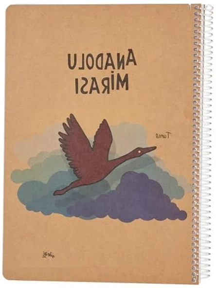 Dayanıklı Kapaklı Spiralli Defter, A4, 120 Yaprak, 70g Çizgili Kağıt, Asorti Renkler ürün görseli 1