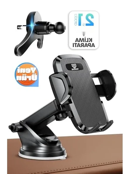 Vantuzlu Araç Telefon Tutucu - 2 Modlu Kullanım - Resim 2