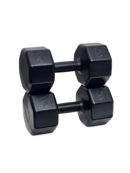 Siyah Spor Dambıl Seti (7 kg x 2 Adet) ürün görseli 1
