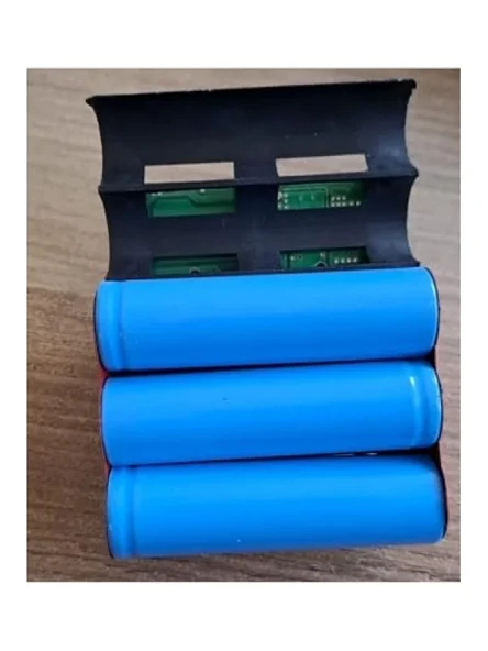 3'lü Li-Ion 18650 Pil Seti - 12V 2000 mAh - Resim 3