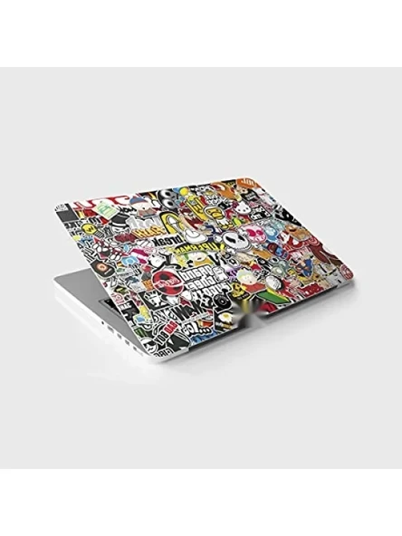 Laptop ve Notebook için Kaplama Sticker - Sticker Bomb Deseni ürün görseli 1