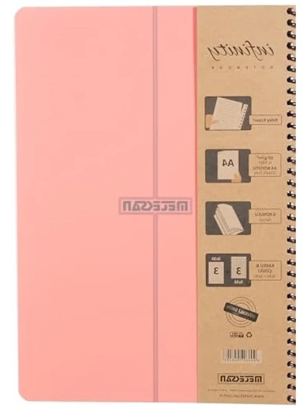 Infinity Pastel Serisi Spiralli Defter - A4, 180 Yaprak ürün görseli 1