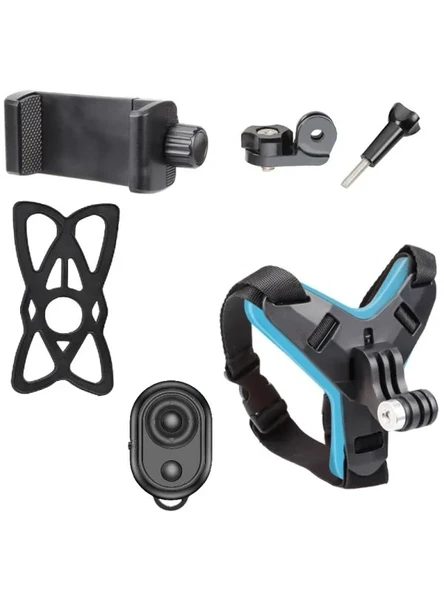 Evrensel Bluetooth Kumandalı Aksiyon Kamera ve Telefon Kask Tutucu ürün görseli 1
