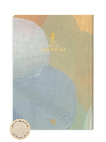 Keten Noktalı Bullet Journal Defteri - 17x24 cm, Denizatı Desenli ürün görseli 1