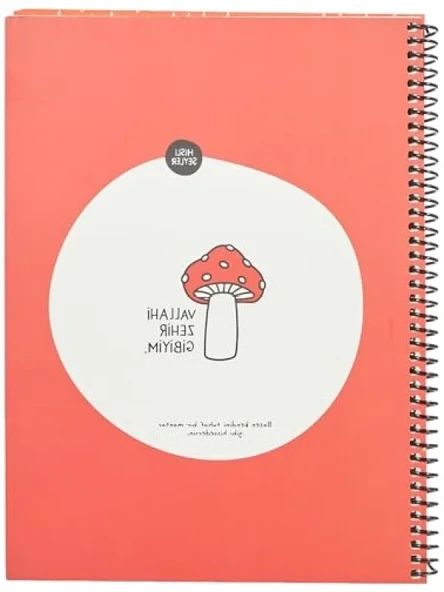 80 Yaprak Kareli Spiralli Defter - Stickerli Kapak, 18.5x25 cm ürün görseli 1