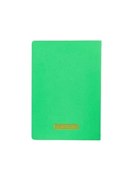 Karton Kapaklı İplik Dikişli Defter - 17x24 cm, Düz Yaprak, Yeşil ürün görseli 1