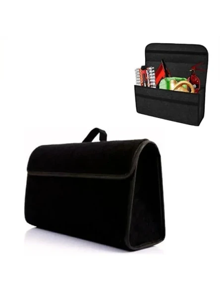 Premium Kalın Araba Bagaj Düzenleyici Çanta - 50 x 24 x 17 cm - Suya Dayanıklı ürün görseli 1