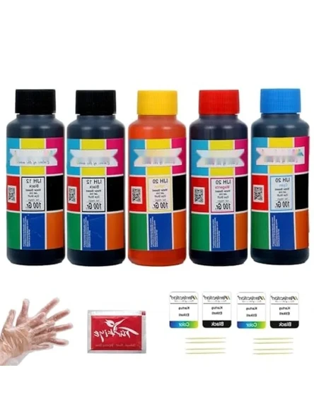 Uyumlu Mürekkep Dolum Seti - 5x100 gr ürün görseli 1