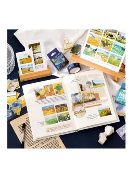 Van Gogh Temalı 45 Adet Sticker Seti - Bullet Journal - Resim 2