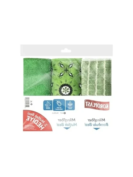 Çok Amaçlı Ekonomik Mikrofiber Temizlik Bezi, 3'lü Set ürün görseli 1