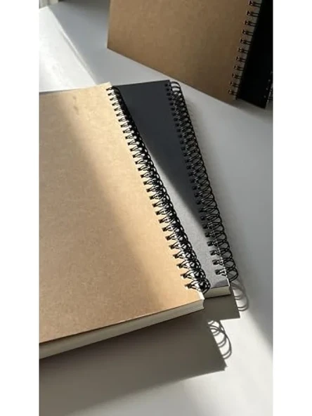 Kraft Kapaklı Spiralli Defter, B5 Boyutunda, 100 Yaprak ürün görseli 1