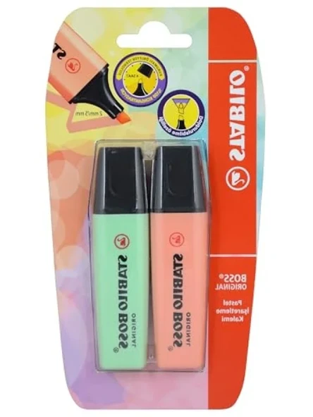 2'li Blister Paket İçin Pastel Renkli İşaretleme Kalemleri ürün görseli 1