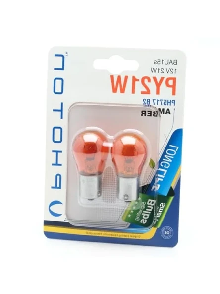 12V Amber Py21W Ampul - 2'li Blister Pakette ürün görseli 1