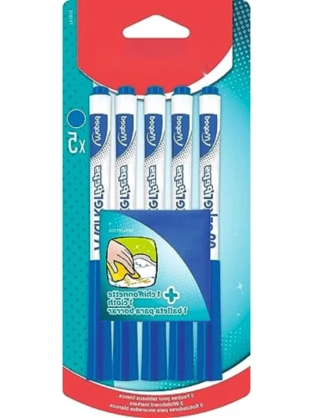 Beyaz Tahta Kalemi, Mavi - 5'li Set ürün görseli 1