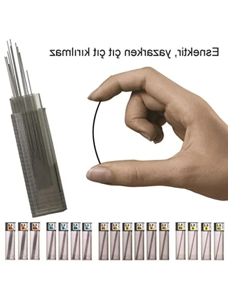 0,7 mm Kalınlıkta 12'li Mekanik Kalem Ucu, 2B - Resim 2