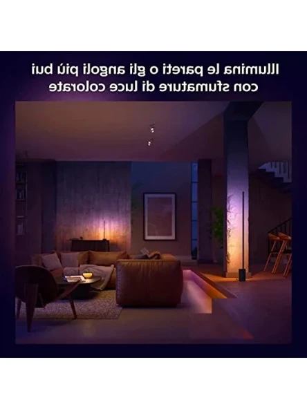 Akıllı LED Zemin Işığı - Gradient Lambader, Siyah - Resim 2