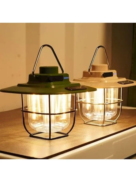 Suya Dayanıklı Vintage LED Kamp Lambası - 5.000 mAh ürün görseli 1