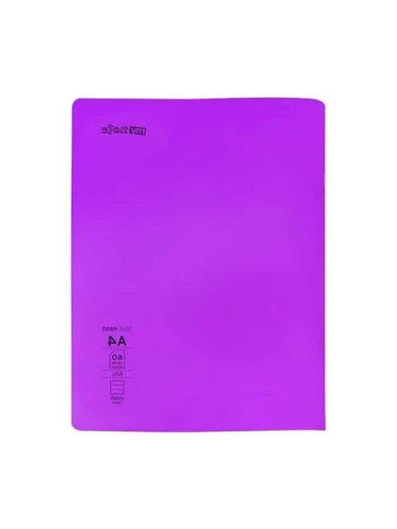 Neon Renkli 3'lü A4 Defter Seti - 60 Yaprak - Resim 3