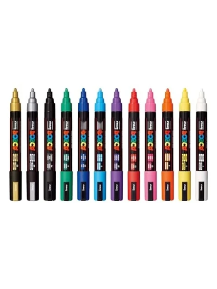 Keçe Uçlu Markör Kalem Seti, 12'li (1.8-2.5 mm) ürün görseli 1