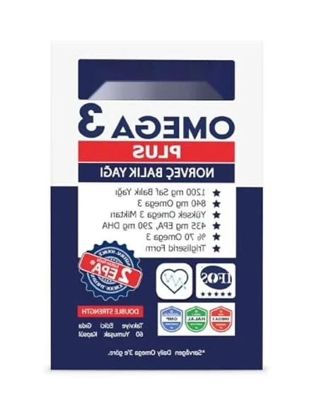 1200mg Yüksek Dozda Balık Yağı - 60 Yumuşak Kapsül ürün görseli 1