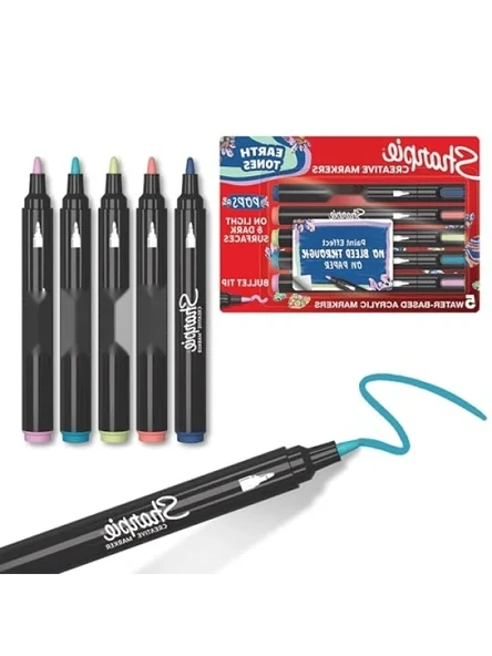 Yaratıcı Akrilik Boya Kalemleri - Toprak Tonları, 5'li Paket ürün görseli 1