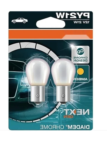 12 Volt Sarı Işık Ampül - Tek Duy Py21w 93 Chrome Desıgn ürün görseli 1