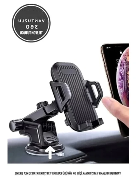 Uzayabilen Vantuzlu Araç Telefon Tutucu - Resim 2