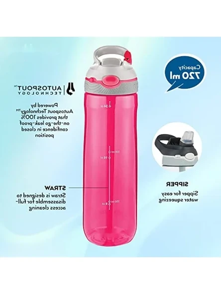 720 ml Kapasiteli Sızdırmaz Suluk, Pembe - Resim 2