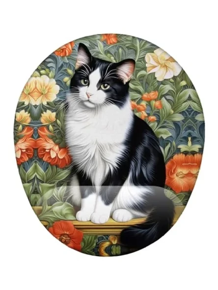 Vintage Kedi Temalı Mouse Pad ürün görseli 1