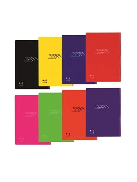 A4 Çizgili Spiralli Defter - 80 Yaprak PP Kapaklı ürün görseli 1