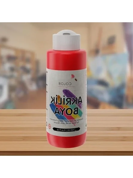 120 ml Kırmızı Akrilik Boya - Resim 2