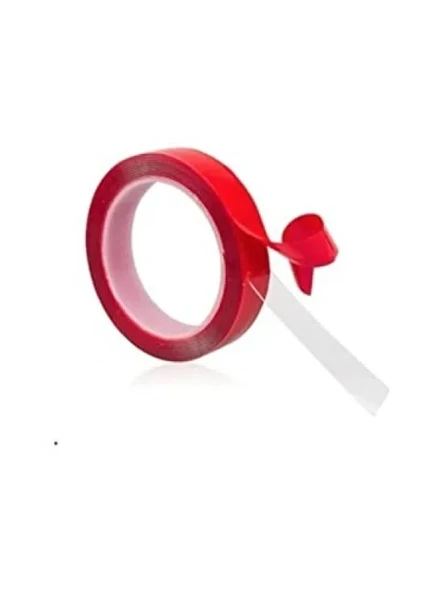 Çift Taraflı Şeffaf Akrilik Silikon Bant - 18mm x 2mt ürün görseli 1