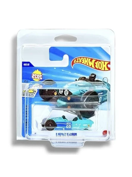 1/64 Ölçekli Morgan Super 3 Model Araç - Turkuaz Mavi ürün görseli 1