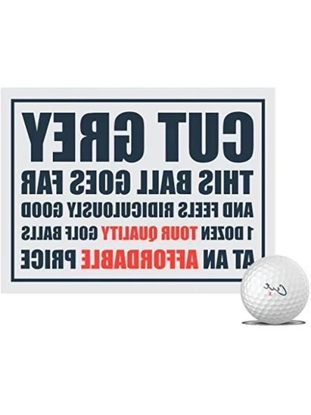Dayanıklı Golf Topları - Kesilmiş Gri ürün görseli 1