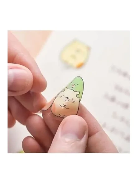 Neko Temalı 50 Adet Sticker Seti - Sumikko Gurashi - Resim 3